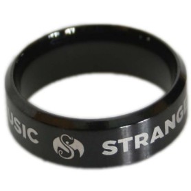 Strange Music - Black IP Ring size 11