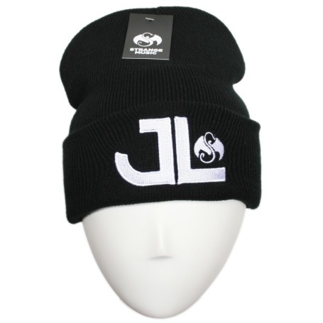 JL - Black Logo Embroidered Skull Cap