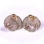 10K Yellow Gold Strange Music Large Earrings w/.65 CWT Diamonds