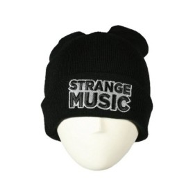 Strange Music - Black Gray Text Embroidered Skull Cap
