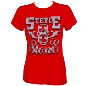 Stevie Stone - Red Silver Mic Ladies T-Shirt