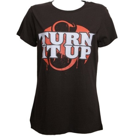 Stevie Stone - Black Turn It Up Ladies T-Shirt