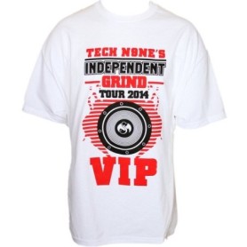 Tech N9ne - White Independent Grind Tour 2014 VIP T-Shirt