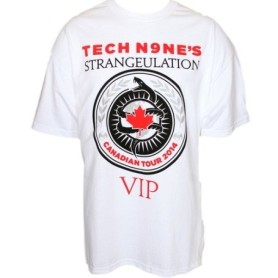 Tech N9ne - White Strangeulation Canadian Tour 2014 VIP T-Shirt