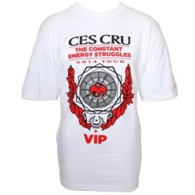 Ces Cru - White Constant Energy Struggles Tour 2014 VIP T-Shirt