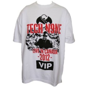 Tech N9ne - White Live In Canada 2012 VIP T-Shirt