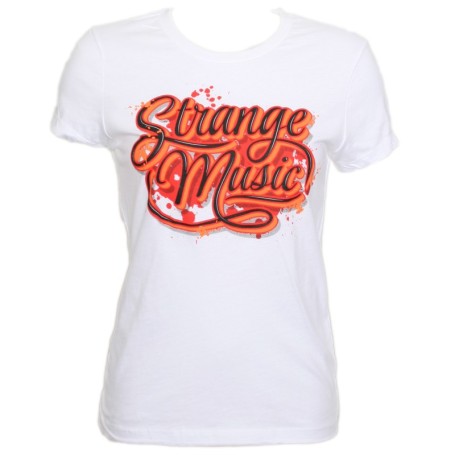 Strange Music - White Splash Ladies T-Shirt