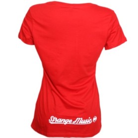 Ces Cru - Red Sports Swipe Ladies V-Neck T-Shirt