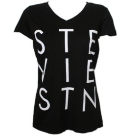 Stevie Stone - Black STN Ladies V-Neck T-Shirt