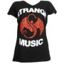 Strange Music - Black Inset Ladies V-Neck T-Shirt