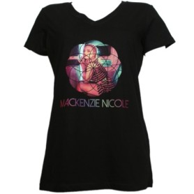 Mackenzie Nicole - Black Lotus Ladies V-Neck T-Shirt