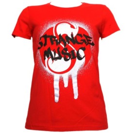 Strange Music - Red Graffiti Ladies T-Shirt