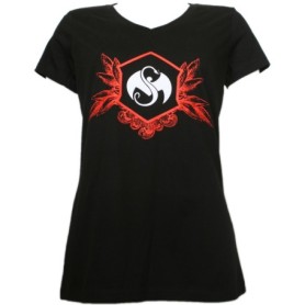 Strange Music - Black Palm Ladies V-Neck T-Shirt