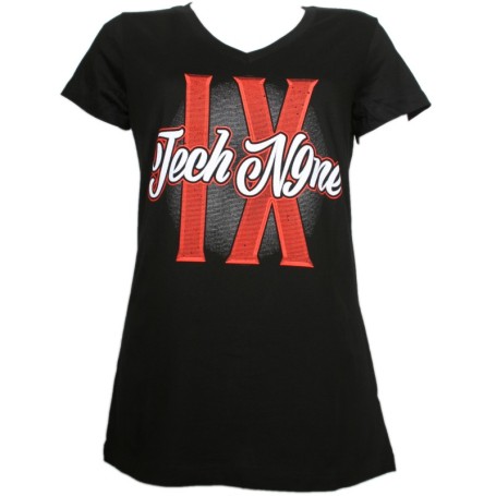 Tech N9ne - Black Fancy Ladies V-Neck T-Shirt