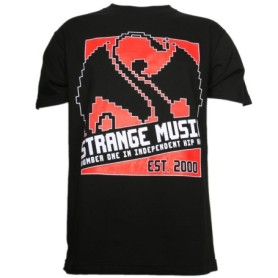 Strange Music - Black Retro T-Shirt