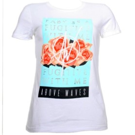 Above Waves - White Fugitive Ladies T-Shirt