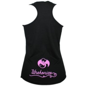 Wrekonize - Black Music On Ladies Racerback Tank Top