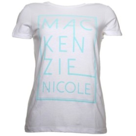 Mackenzie Nicole - White Stacked Text Ladies T-Shirt