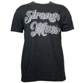 Strange Music - Charcoal Line Text Luxury Blend T-Shirt