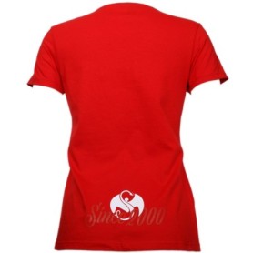 Strange Music - Red Cursive Ladies T-Shirt