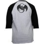 Strange Music - Athletic Heather Black Cursive Raglan T-Shirt