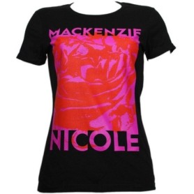 Mackenzie Nicole - Black Floral Ladies T-Shirt