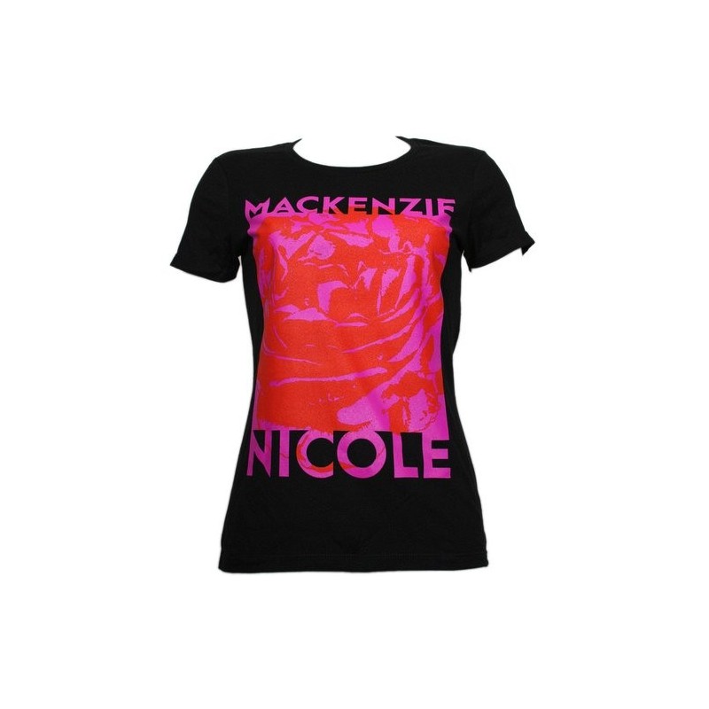 Mackenzie Nicole Black Floral Ladies T Shirt