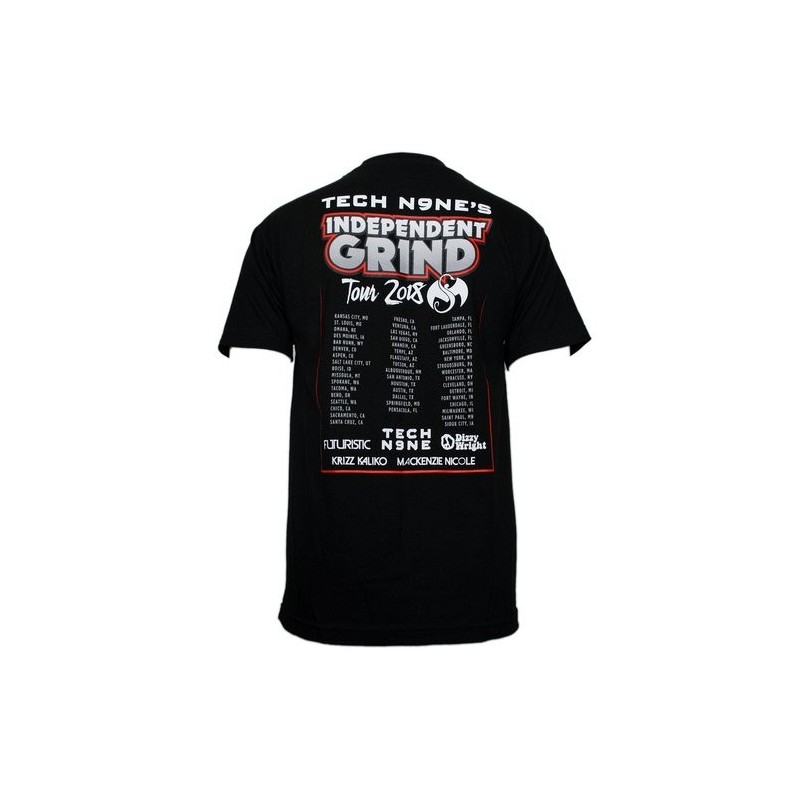 Tech N9ne Black Independent Grind Tour 2018 TShirt