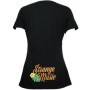 Strange Music - Black Floral Ladies V-Neck T-Shirt