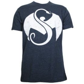 Strange Music - Navy Snake And Bat Luxury Blend T-Shirt