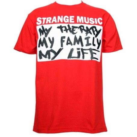 Strange Music - Red Nametag T-Shirt