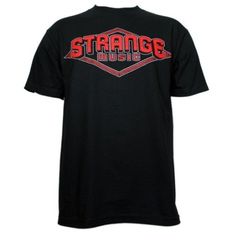 Strange Music - Black Embossed T-Shirt