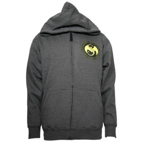 Strange Music - Charcoal Space Text Zip Hoodie