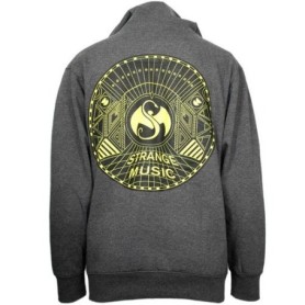 Strange Music - Charcoal Space Text Zip Hoodie