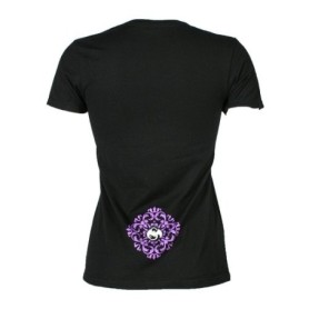 Strange Music - Black Purple Floral Ladies T-Shirt