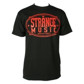 Strange Music - Black Vintage Label T-Shirt