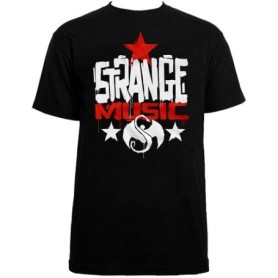 Strange Music - Black Roller Stars T-Shirt