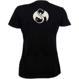 Strange Music - Black GeoScript Ladies T-Shirt