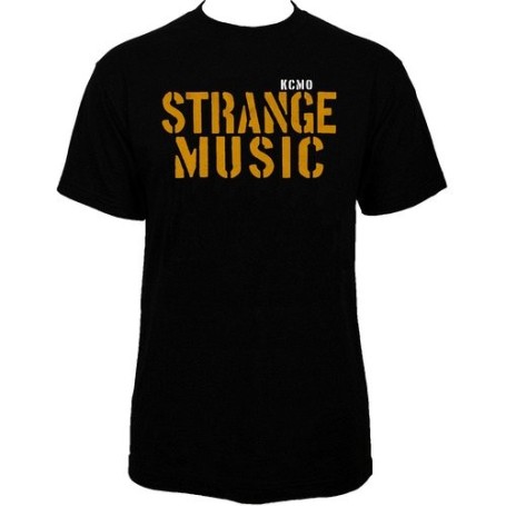 Strange Music - Black Stencil T-Shirt