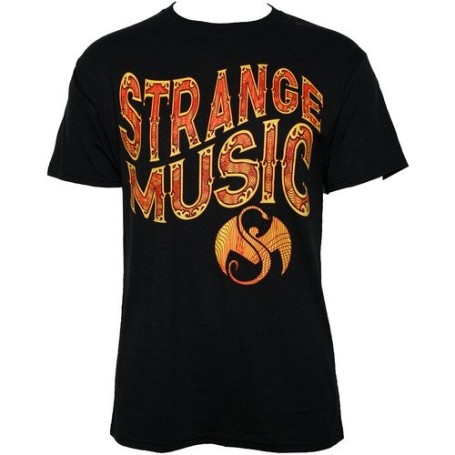 Strange Music - Black Classic Gold T-Shirt