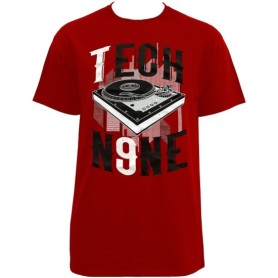 Tech N9ne - Red Old School Jersey Brand T-Shirt