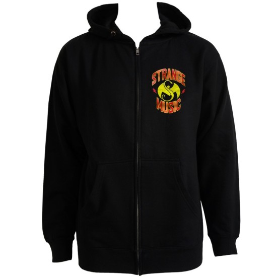 Strange Music - Black KCMO Skull Zip Hoodie