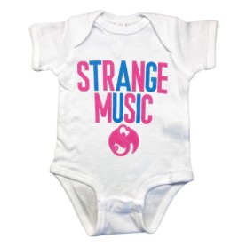 Strange Music - White Stiched Baby Outfit