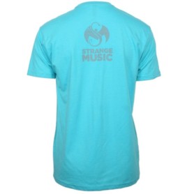 Strange Music - Tahiti Blue Snake &amp; Bat Logo w/Reflective Paint Luxury Blend T-Shirt