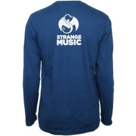 Strange Music - Cool Blue Snake &amp; Bat Logo Luxury Blend Long Sleeve T-Shirt