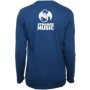 Strange Music - Cool Blue Snake & Bat Logo Luxury Blend Long Sleeve T-Shirt