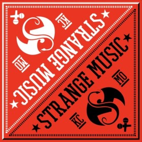 Strange Music - Red Split Bandana Image 1