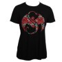 Strange Music - Snake and Bat Floral Gilden Ladies T-Shirt Image 1