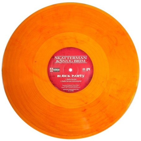 Skatterman and Snug Brim - Block Party / Clear Orange 12 Inch Vinyl Single