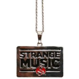 Strange Music - Chrome Rectangle Pendant